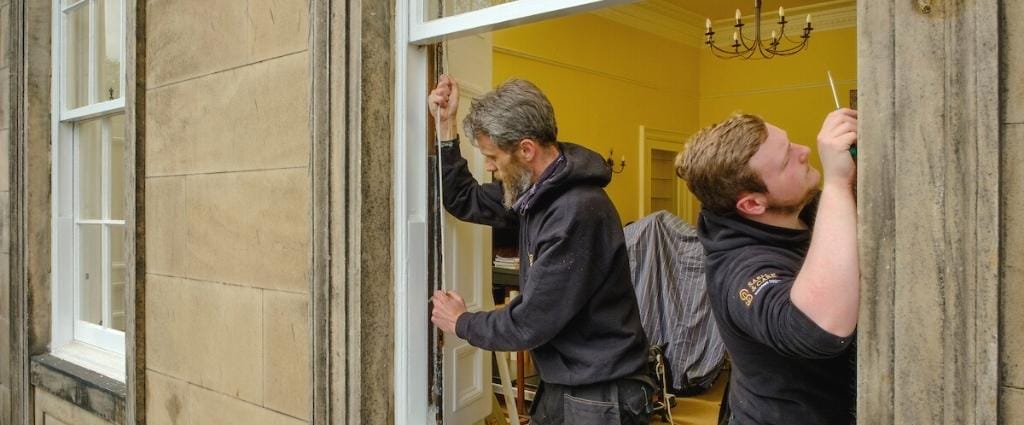 Hand-finished sash window detail